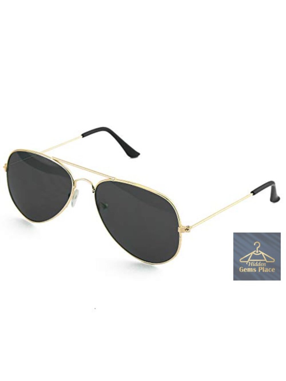 Black Military Style Aviator Sunglasses for Men Women UV400 Protection